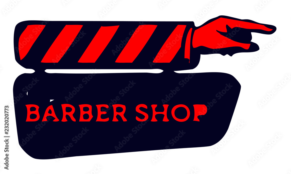 Naklejka premium Barber Shop Icon Vector