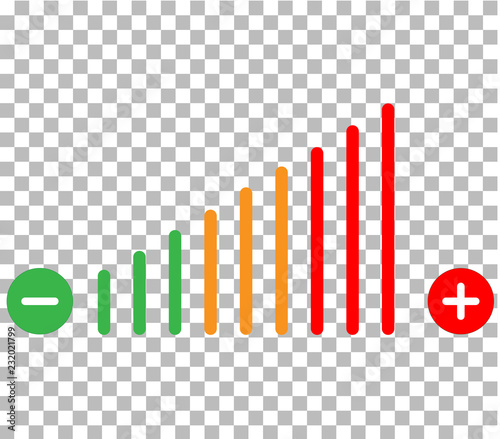 volume adjustment icon. volume adjustment on transparent background. volume adjustment color sign.