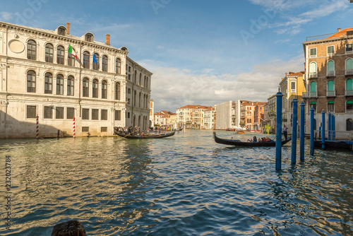 VENICE, ITALY- OCTOBER 30, 2018: Grand Canal in autumn