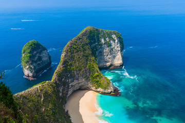 Wandcirkels Bali Kelingking strand op Nusa Penida  © praphab144