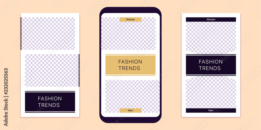 Story template for social media network. Editable Story template for social media network. Editable