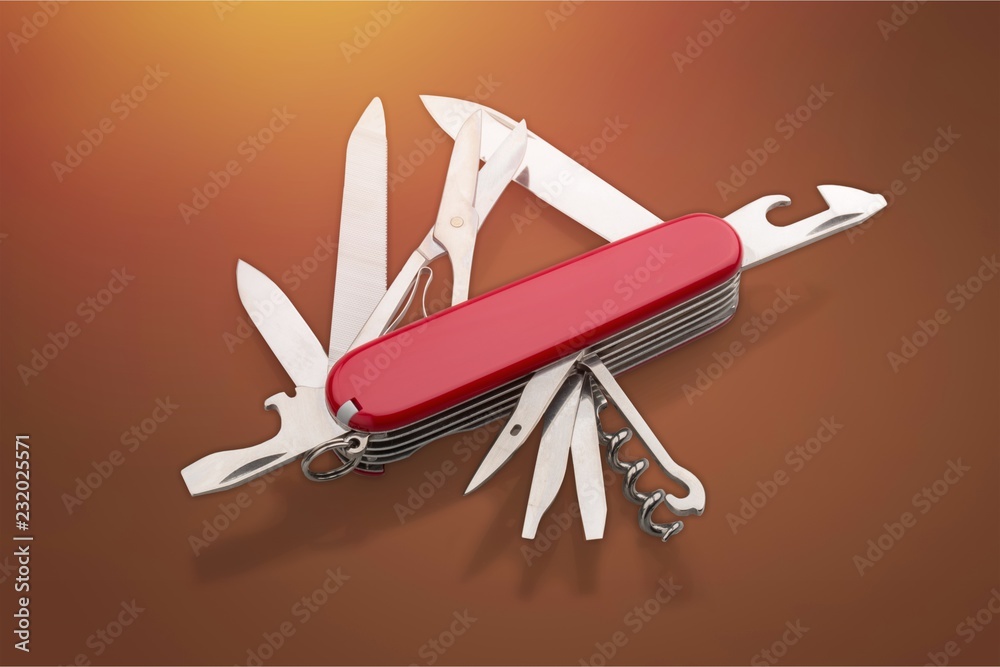 Obraz na plátne Multipurpose Knife object  on backgrouund