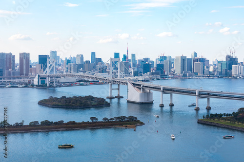 (東京都ｰ都市風景)お台場から望むレインボーブリッジと湾岸風景５ © moarave