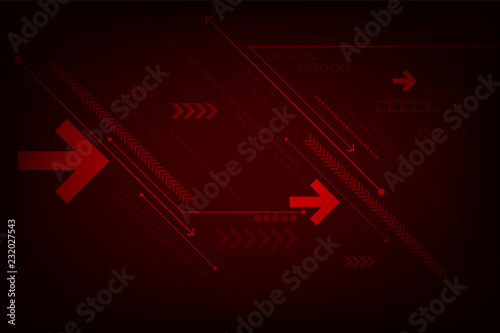 Vector background technology in the concept of arrows.
