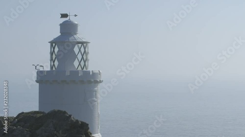 Close up shot of Start Point lighthouse in South Devon photo