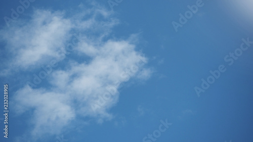 Blue sky with cloud in summer.