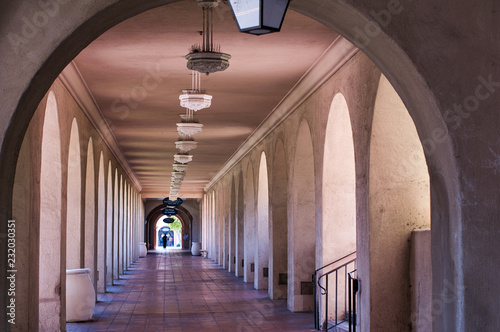 interior of a corridor at Balboa Park, San Diego