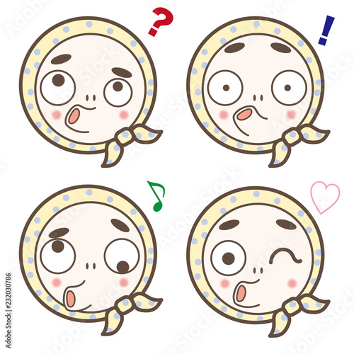 ひょっとこアイコン・４セット