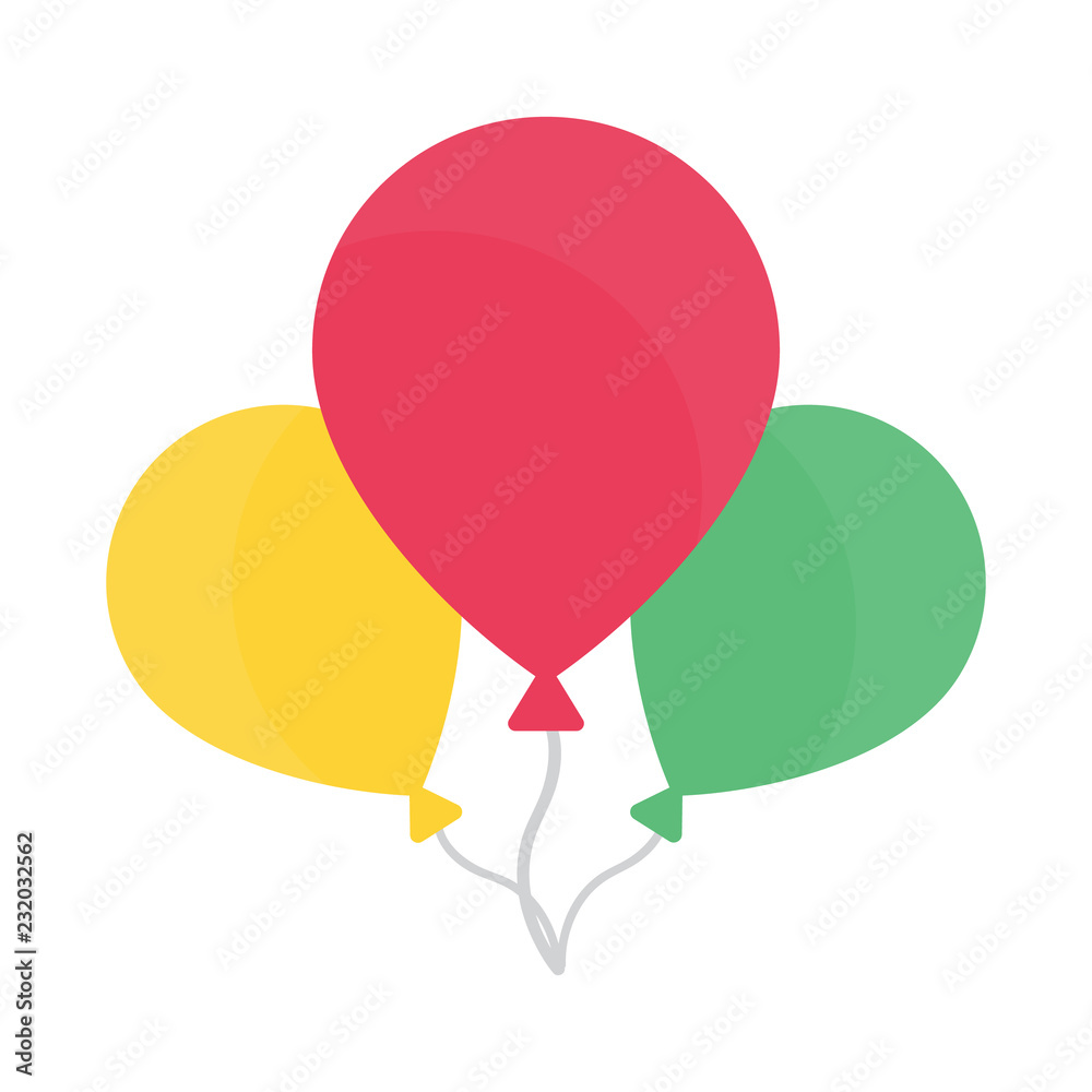 balloon icon in flat style isolated vector illustration on white transparent background balloon icon in flat style isolated vector illustration on white transparent background