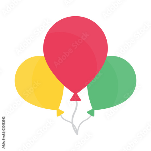 balloon icon in flat style isolated vector illustration on white transparent background