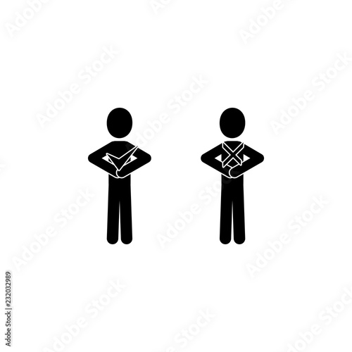 Tick ​​and cross signs icon. Element of Problem solving. Premium quality graphic design. Signs and symbols collection icon for websites, web design, mobile app