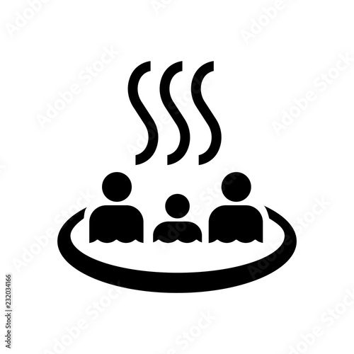 hot spring,onsen,bath icon / public information symbol