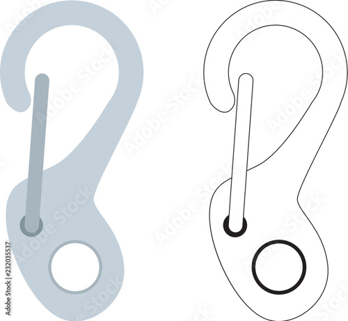 safety hook  vector illustration flat style front 