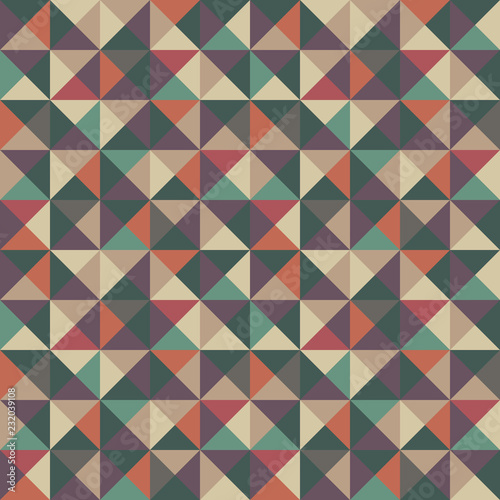 Wallpaper Mural Abstract seamless pattern of triangles. A pleasant combination of muted and at the same time rich colors in the "baroque" style. Torontodigital.ca
