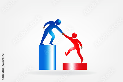 Climbing To Success Logo Vector