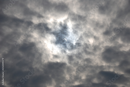 eclipse from opening of clouds