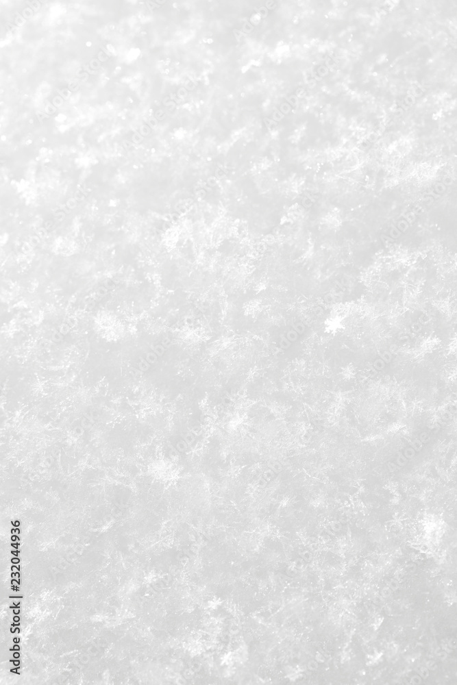 Brilliant white snow. The texture of the winter cover for the New Year's postcard.