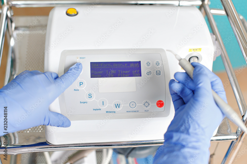 Dental diode laser in a dental clinic Dental diode laser in a dental clinic