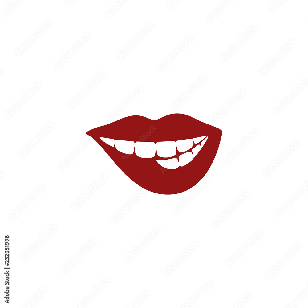 Sexy red lips vector illustration Sexy red lips vector illustration