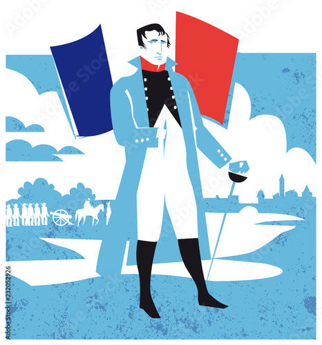 Napoleon Bonaparte vector illustration