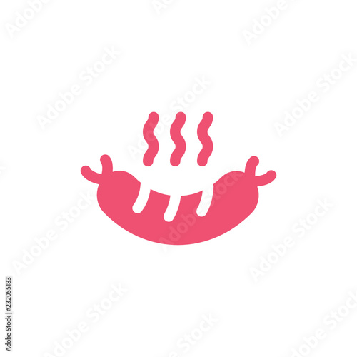 sausage icon flat