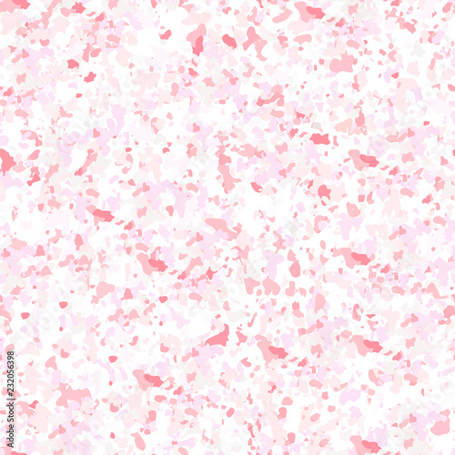 Terrazzo flooring textured surface modern abstract pattern. Vector seamless abstract repeat with chips of marble or granite in soft pastel  colors.