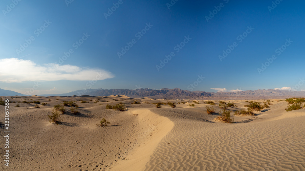 Death Valley National Park, Mojave Desert lone road, California, USA: The hottest place on Earth