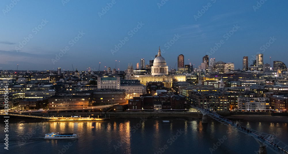 St Paul's seen over the river Thames from Tate Modern