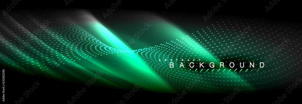 Liquid neon flowing waves, glowing light lines background Liquid neon flowing waves, glowing light lines background