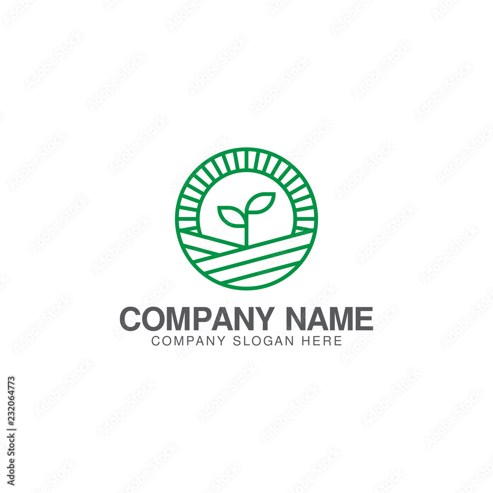 Agriculture or green farm logo design template Agriculture or green farm logo design template
