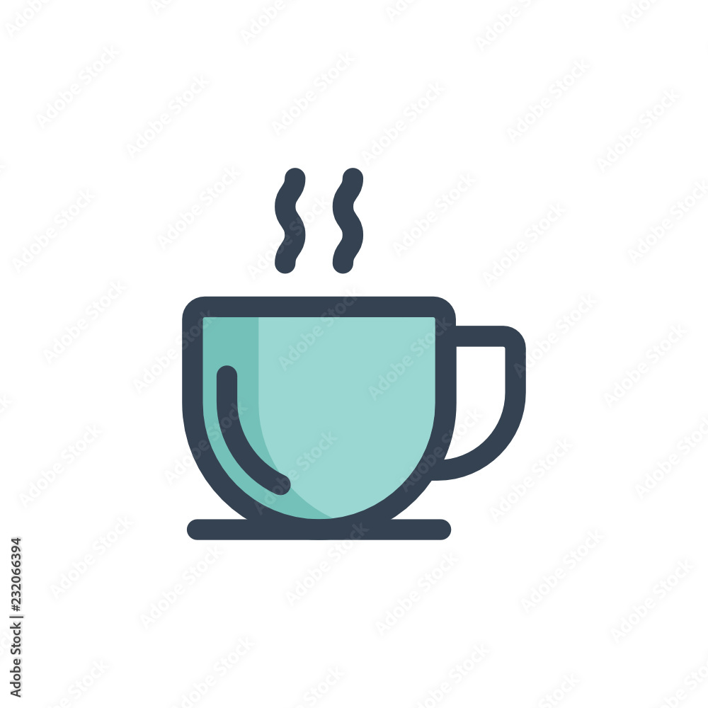 tea icon filled outline style tea icon filled outline style