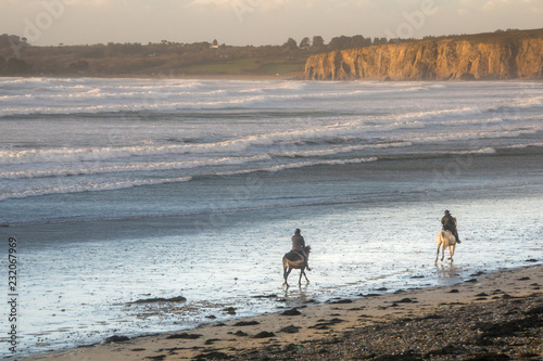 Reiten am Meer / Bretagne Frankreich photo