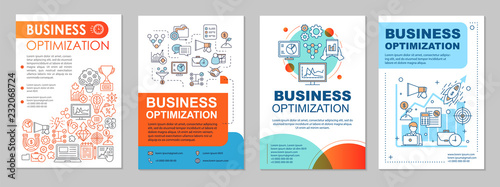 Business optimization brochure template layout