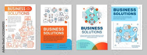 Business solutions brochure template layout