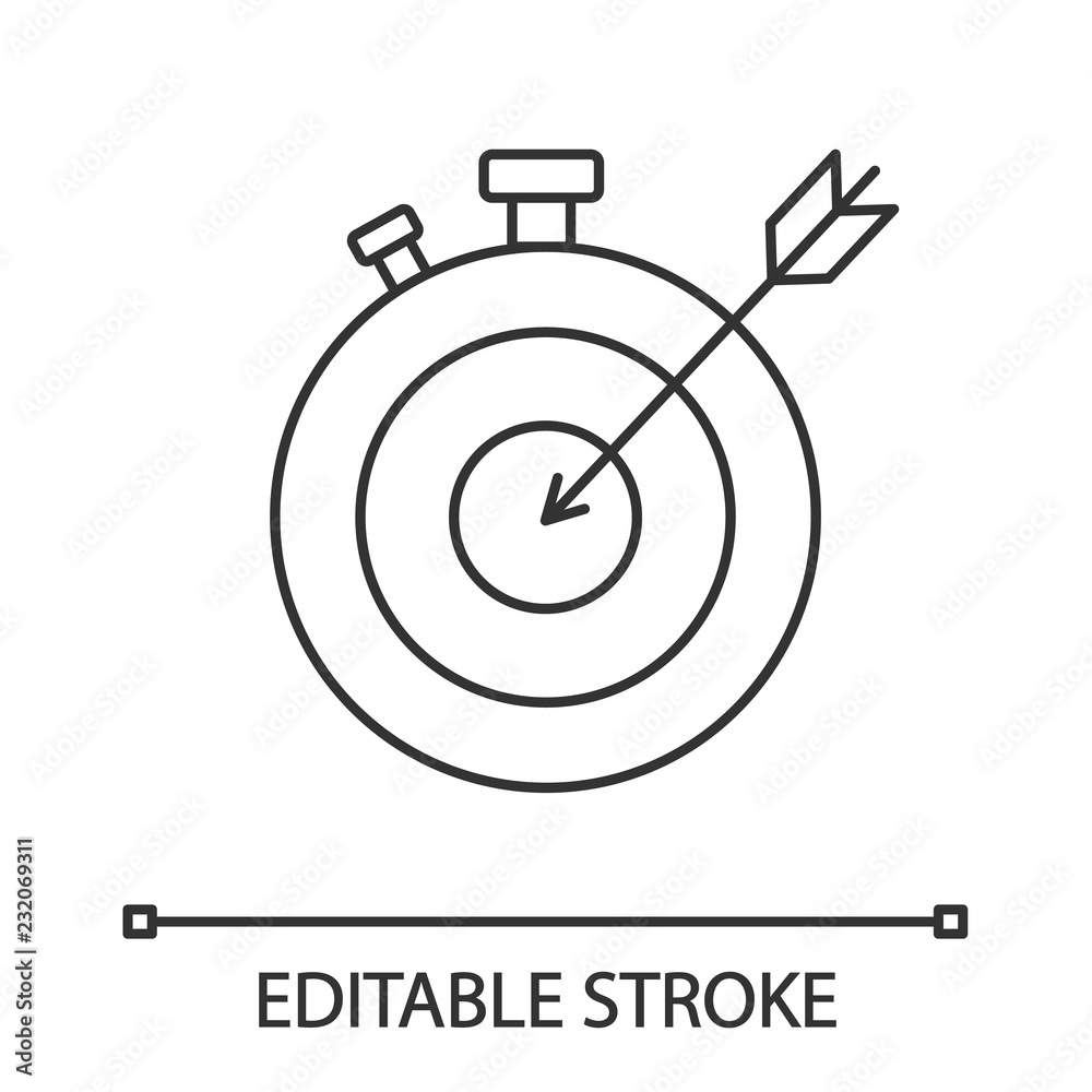Smart goal linear icon Smart goal linear icon