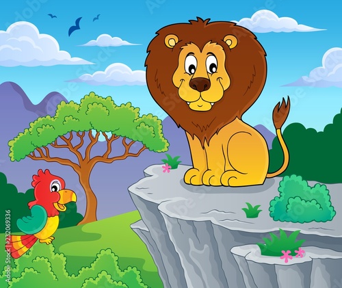 Fototapeta Naklejka Na Ścianę i Meble -  Lion theme image 3