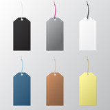 colorful price tags set, isolated