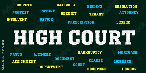 High court Words and tags cloud.