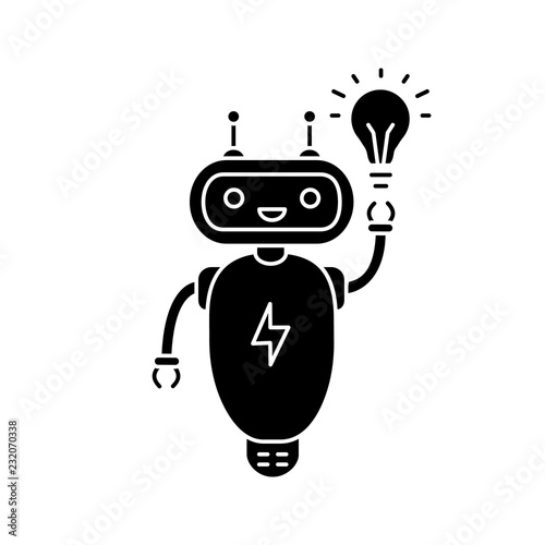 New idea chatbot glyph icon