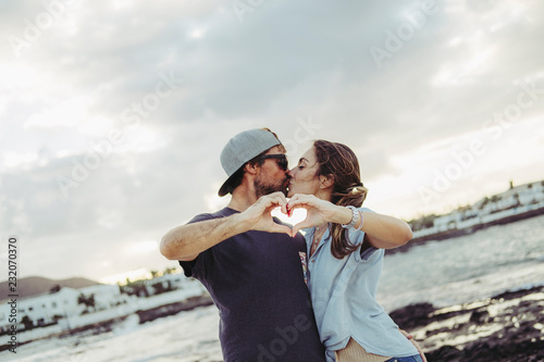 Boyfriends in the beach