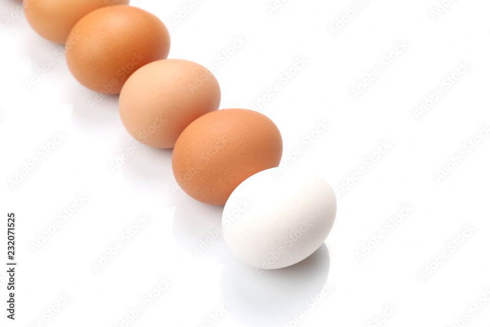 eggs are on a white background