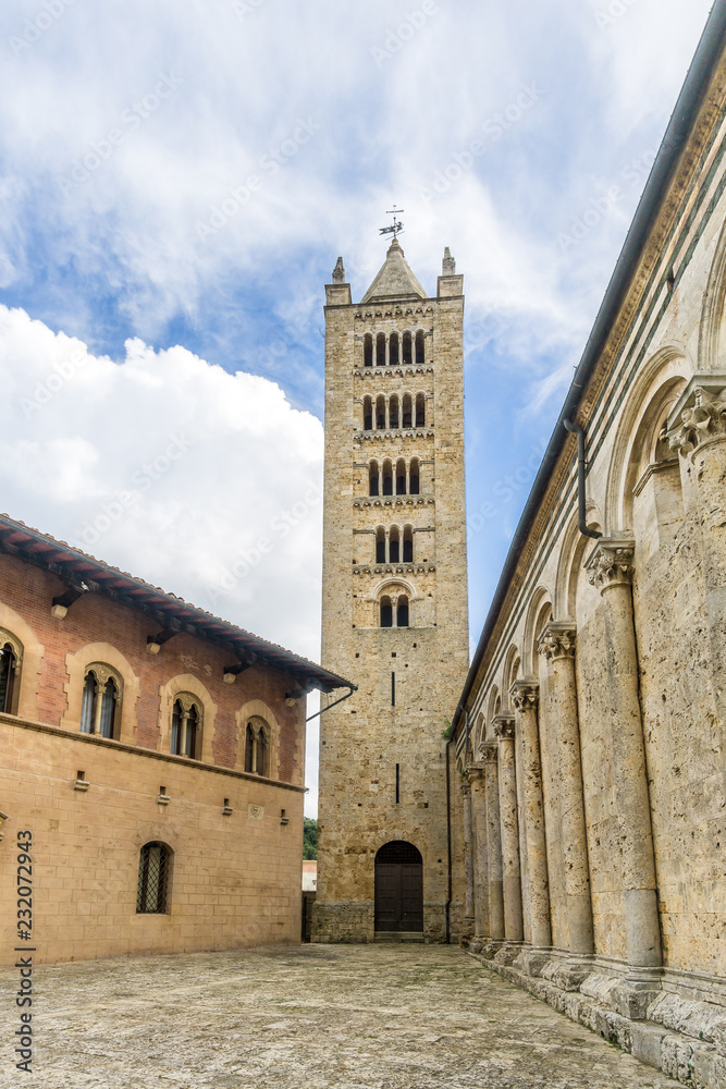 View at the Bell tower of Cathedral of Saint Cerbonius in Massa Marittima - Italy