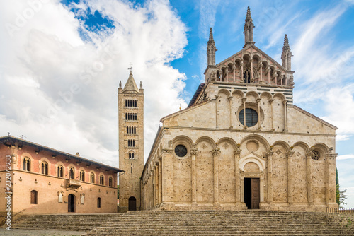 Fototapeta Naklejka Na Ścianę i Meble -  View at the Cathedral of Saint Cerbonius in Massa Marittima - Italy