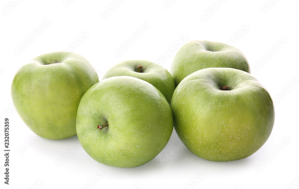 Ripe tasty apples on white background Ripe tasty apples on white background
