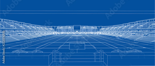 Sketch of Football stadium