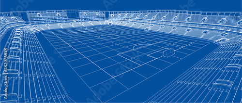 Sketch of Football stadium
