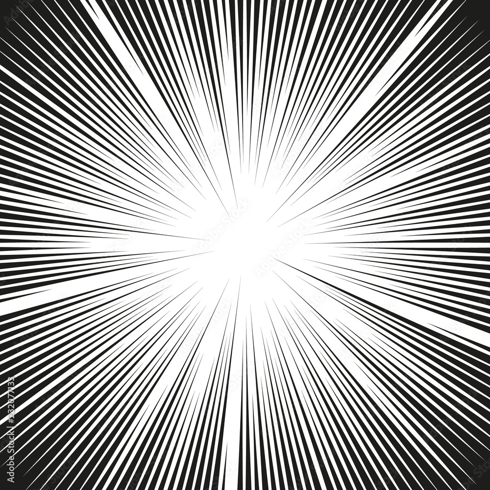 Fototapeta premium Comic book action lines. Speed lines Manga frame