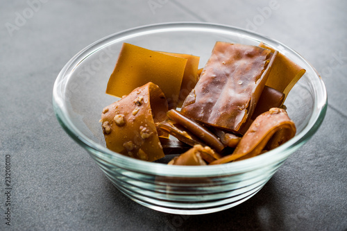 Turkish Pestil / Dried Fruit Pulp with Sesame and Walnut / Churchkhela photo