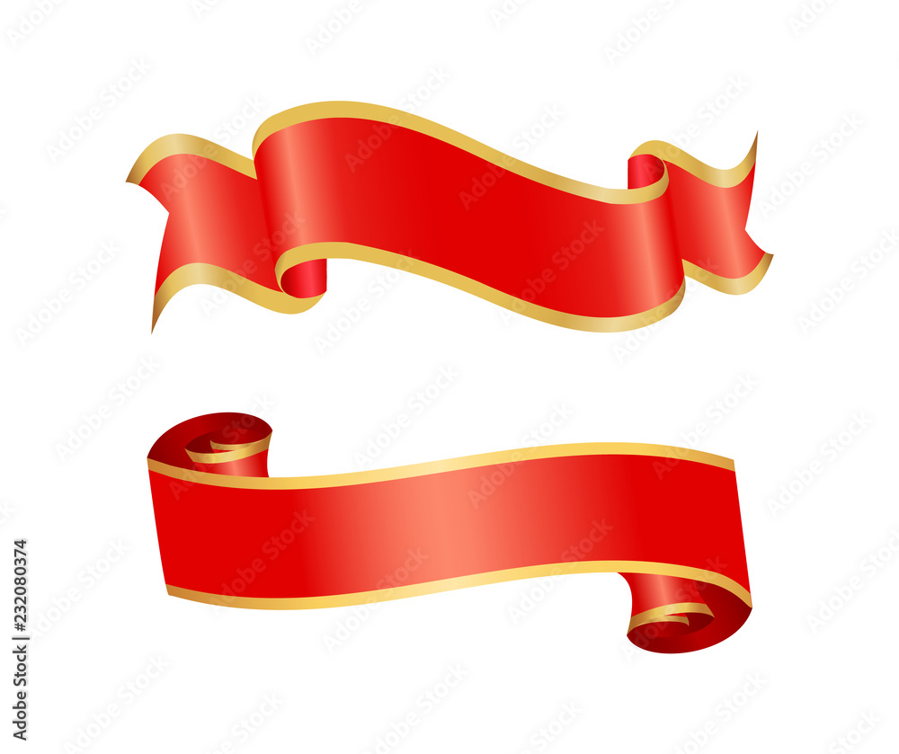 Ribbon Icons of Banners Set Vector Illustration Ribbon Icons of Banners Set Vector Illustration