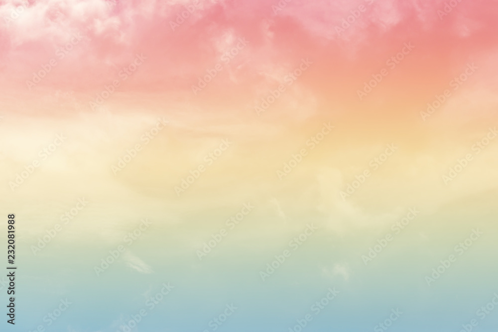 sun and cloud background with a pastel colored

